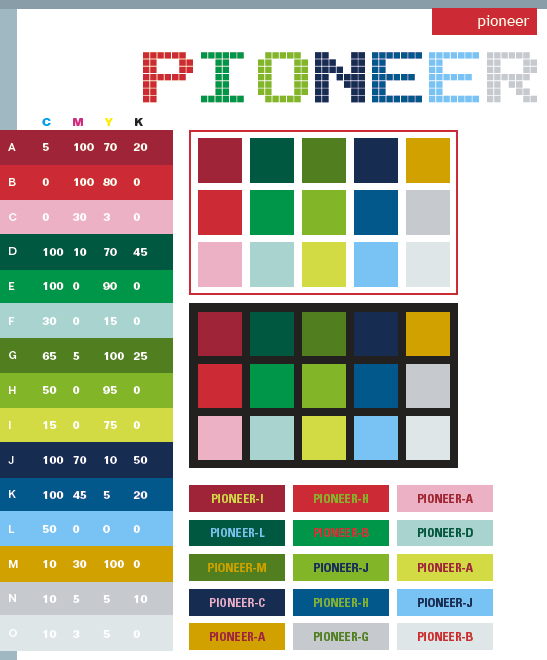 Pioneer color scheme