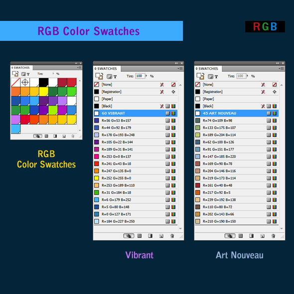 RGB Color Swatches